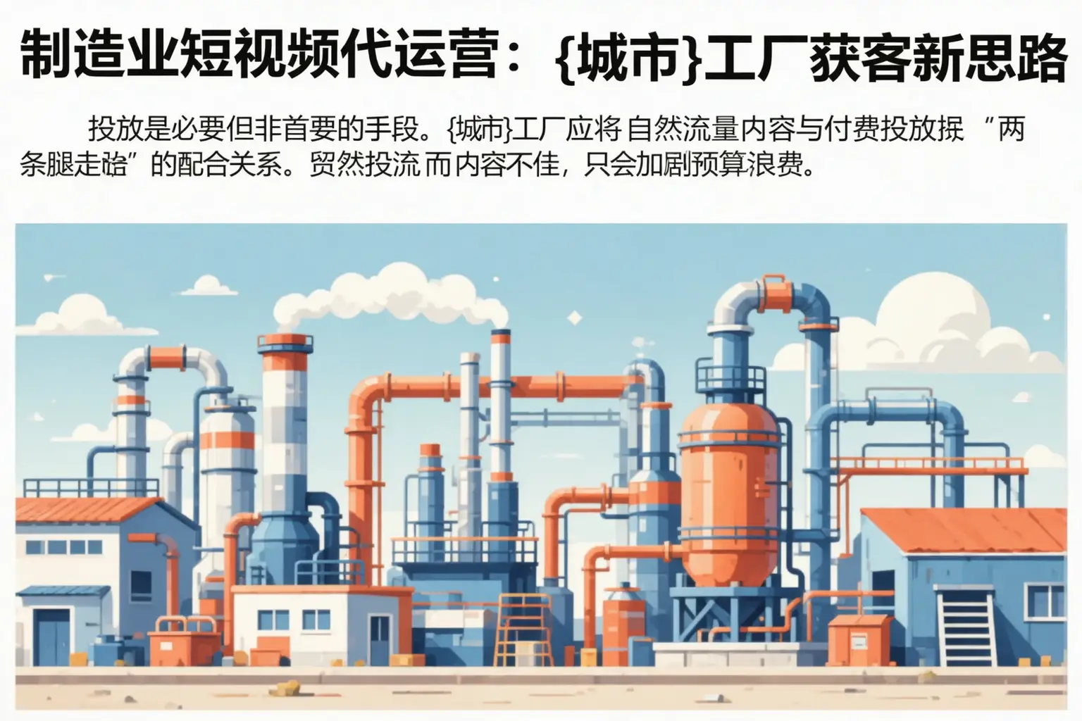 制造业短视频代运营:正蓝旗工厂获客新思路